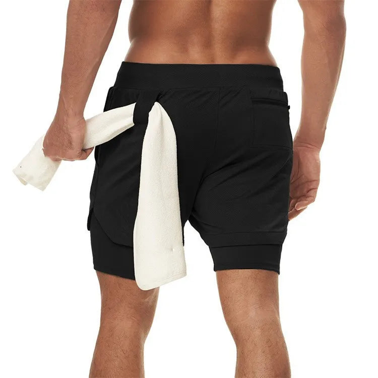Camo Running Shorts 2 In 1 Quick Dry