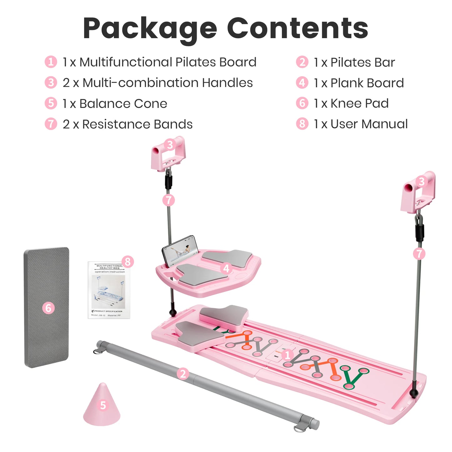 7-in-1 Portable Pilates Board.