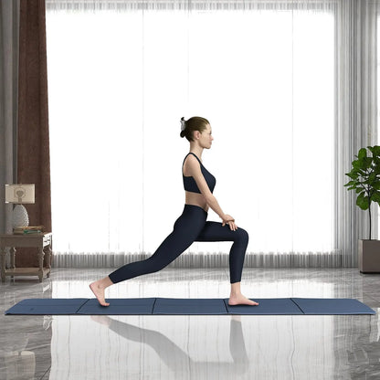 Foldable Travel Yoga Mat 6mm Thick with Carrying Bag,