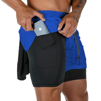 Camo Running Shorts 2 In 1 Quick Dry