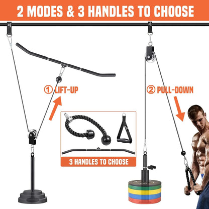 2-in-1 Lat Bar and Loading Pin, Ideal for Triceps, Biceps, Back Workouts