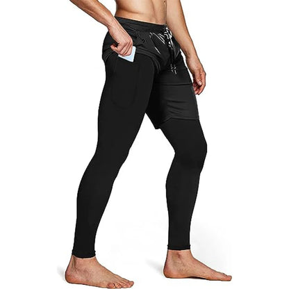 Men's Sport Pants 2 in1 Training Sportswear.