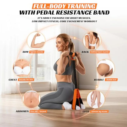 Multifunction Pedal Resistance Band with Handle.