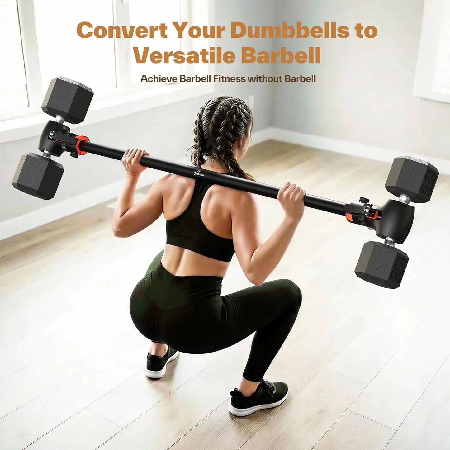 Heavy-Duty Adjustable Barbell Converter.