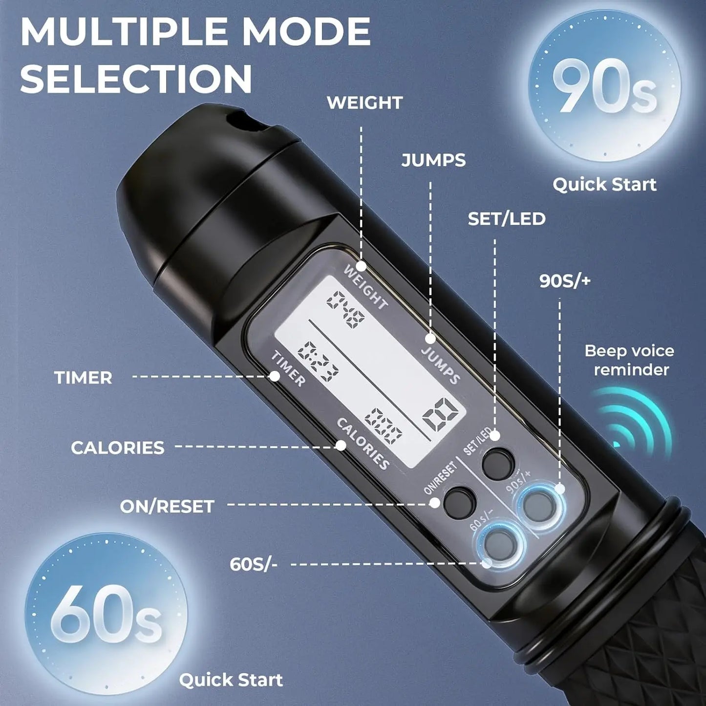 Smart LED Jump Rope with Counter.