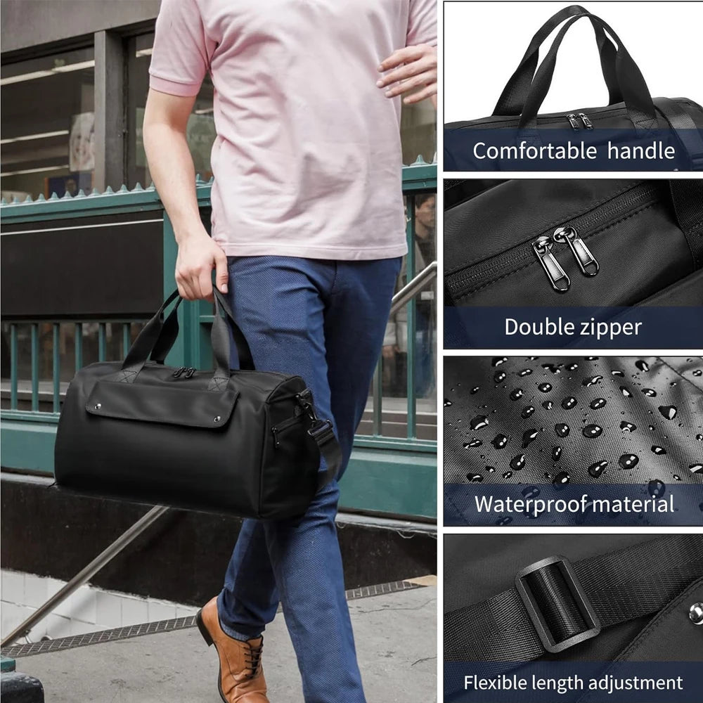 Gym Bag for Men & Women with Shoe & Wet Compartment.