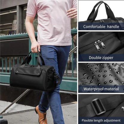 Gym Bag for Men & Women with Shoe & Wet Compartment.