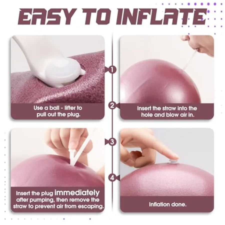 9 Inch Mini Exercise Ball for Home Gym and Office.