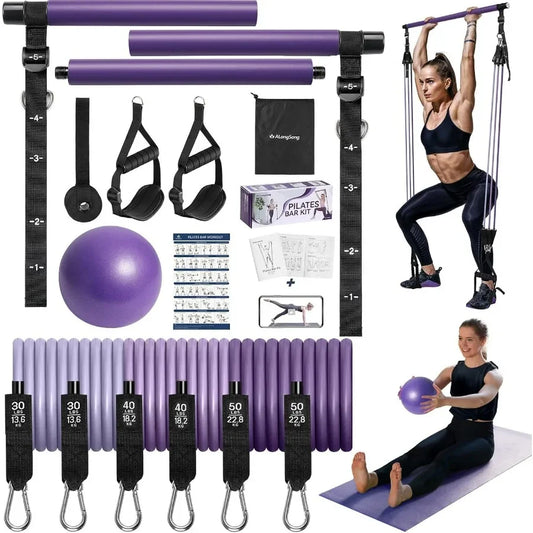 Pilates Bar Kit with Resistance Bands.
