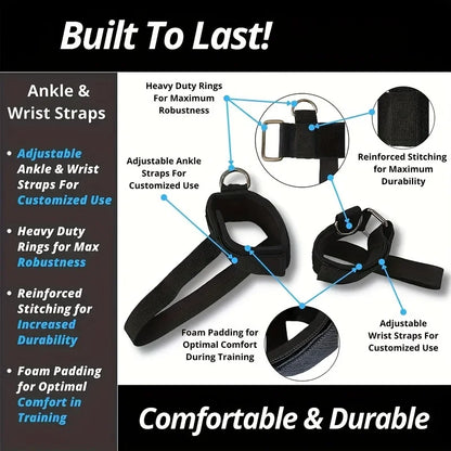 12-Piece Heavy Duty Resistance Boxing Training Set.