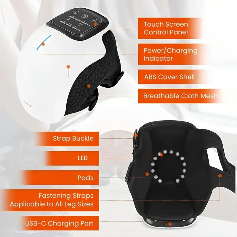 Cordless Knee Massager with Heat and Vibration.