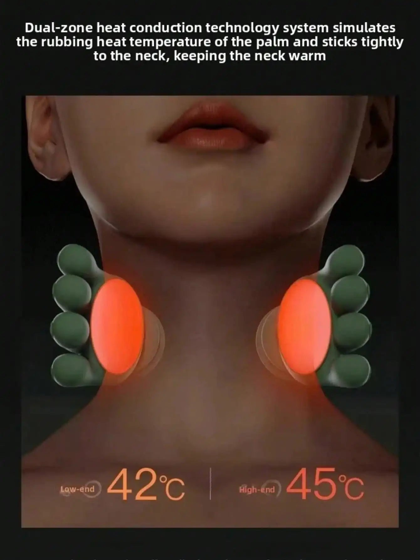Shiatsu Neck and Shoulder Massager with Heat & Finger Massage.