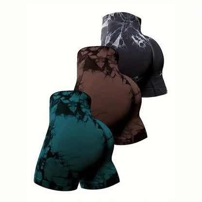 High Waisted Yoga Gym Seamless Booty Biker Shorts.
