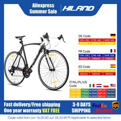 lightweight aluminum frame, racing bike, city commuter road bike for men and women