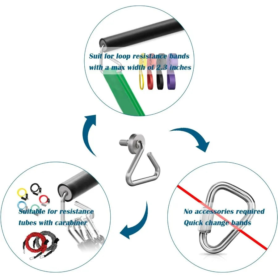Portable Resistance Band Bar for Home Fitness.