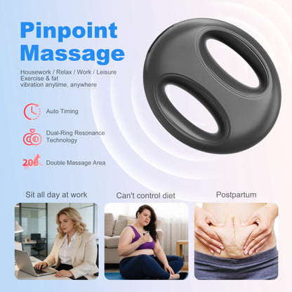 LEERCON Vibration Abdominal Massager Cordless Body Shaping 6 Levels 3 Modes for Waist Belly Leg Muscle Relaxation Fat Burning Massager