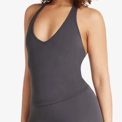 halter fitness wear Yoga vest with chest pad.
