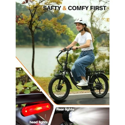 Electric Bike for Adults 1200W Peak Motor Folding.
