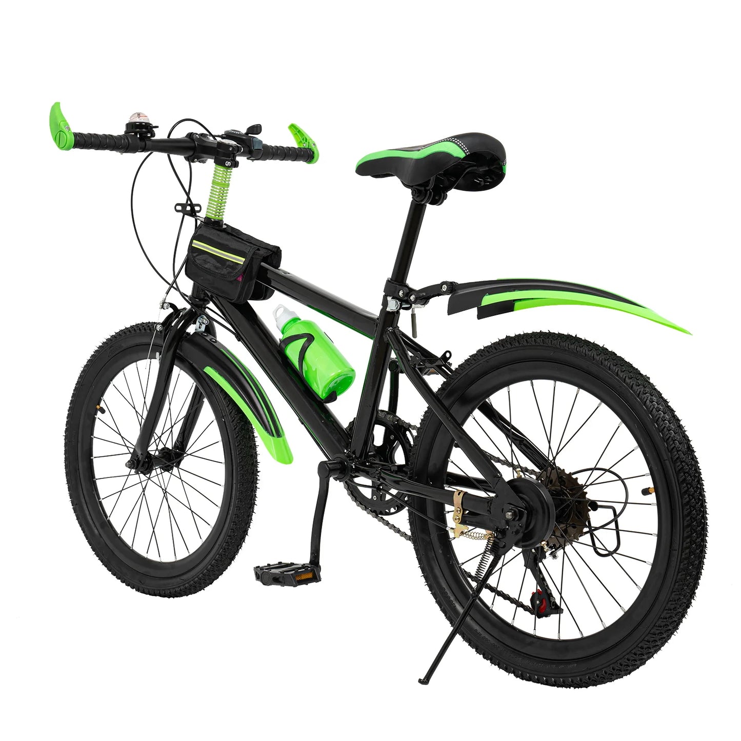 7 Speeds Mountain Bike Adjustable Height Kids Bicycle for Boys, Girls.