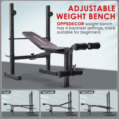Multi-Function Adjustable Bench Press with Squat Rack