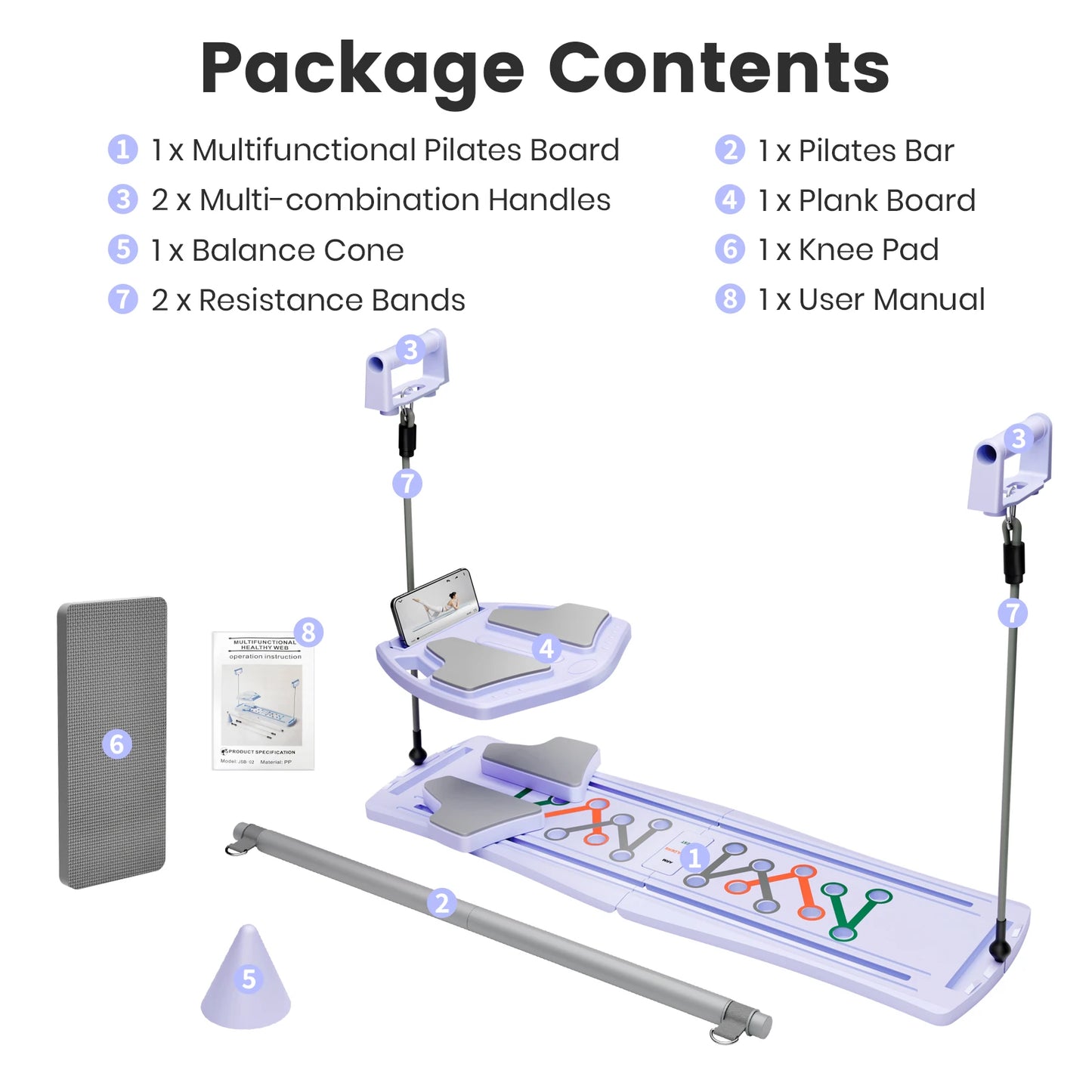 7-in-1 Portable Pilates Board.