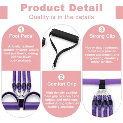 New Pedal Resistance Band with Handles, Adjustable Detachable.