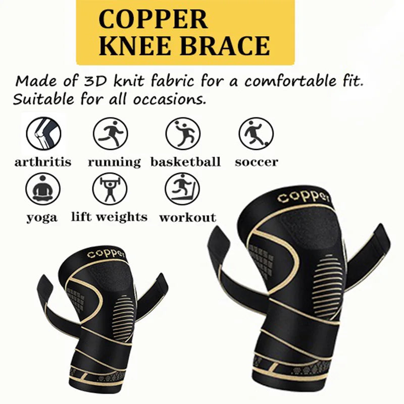 Copper Fiber Knee Brace.