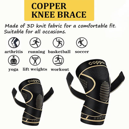 Copper Fiber Knee Brace.