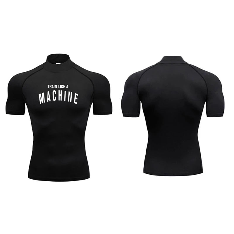 Train Like A Machine Gym Clothing Quick Dry Compression T Shirts