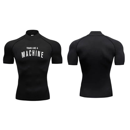 Train Like A Machine Gym Clothing Quick Dry Compression T Shirts