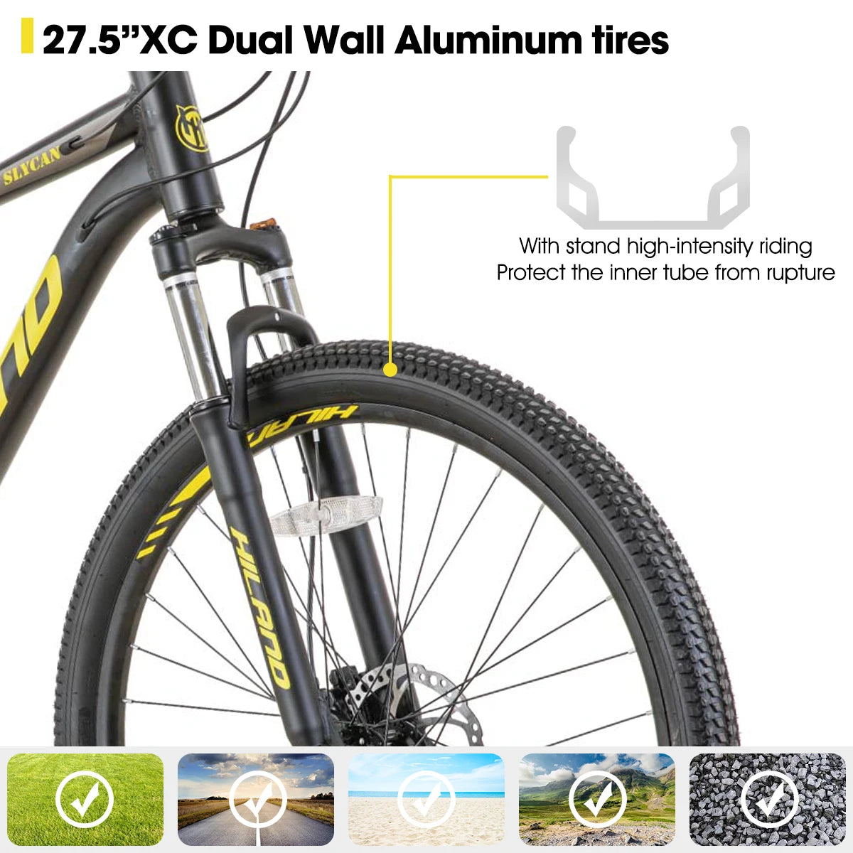 Aluminum Mountain Bike 21 Speeds, Hydraulic Disc-Brakes,