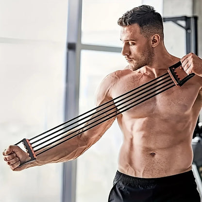 5-Tube Chest Expander Resistance Band Adjustable.