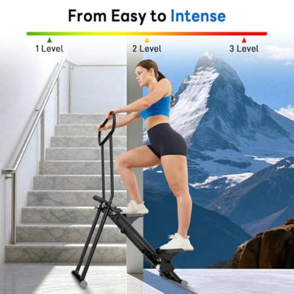 Foldable Stair Stepper with 6-Level Adjustable Resistance.