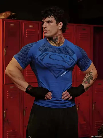 New style Men's High Elastic Quick Dry Sports T-Shirt Workout Breathable.